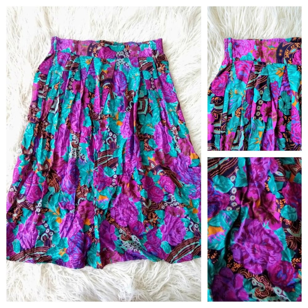 Vintage 90s boho midi skirt